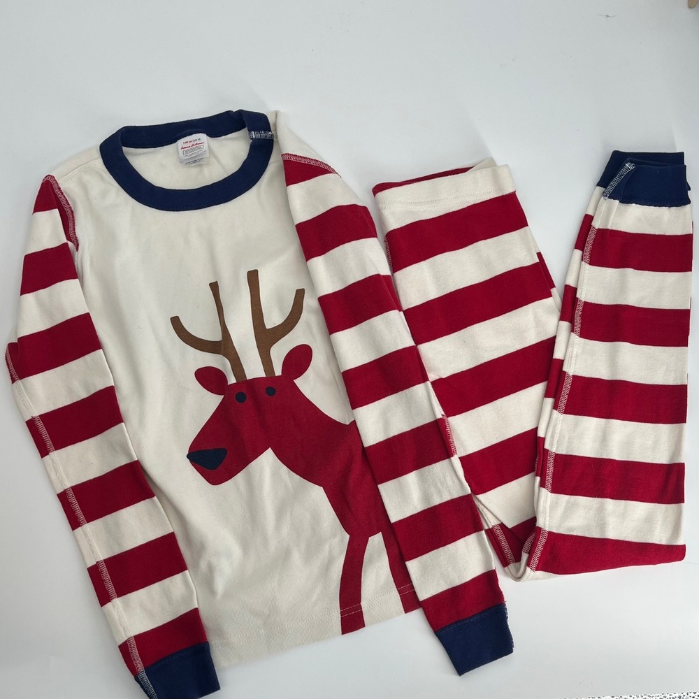 Hanna Andersson Red and White Kids Pajama Set